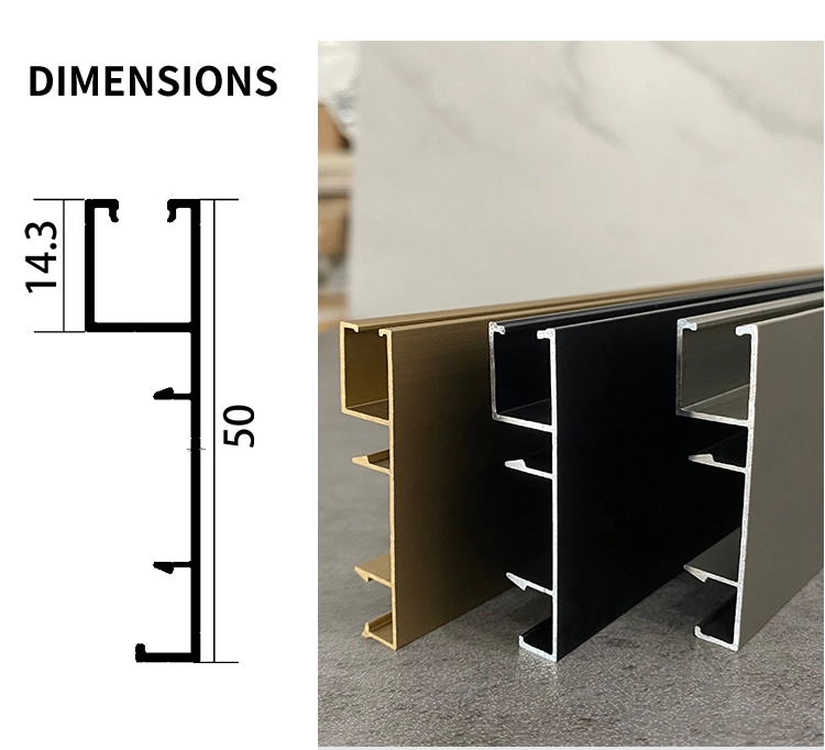 Aluminum LED Skirtinglighting Skirting Aluminum Base Board50mm Height up Lighting 3 Colors in Stock/Aluminum Manu